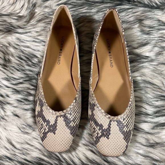 Ameena Ballet Flats Chinchilla Slither Snake Print Leather 9.5 - Picture 14 of 16